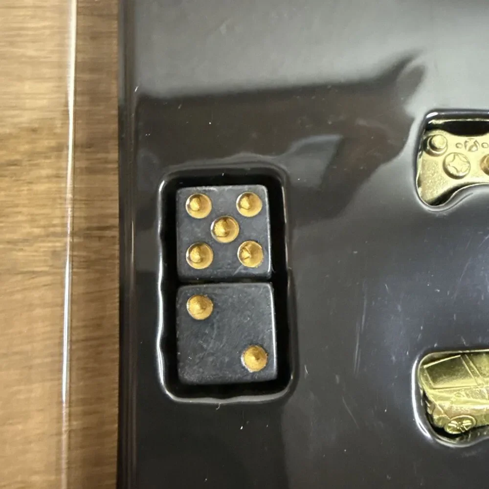 Monopoly Empire Gold Color Replacement Pieces 6 Token BLACK DICE McDonald’s